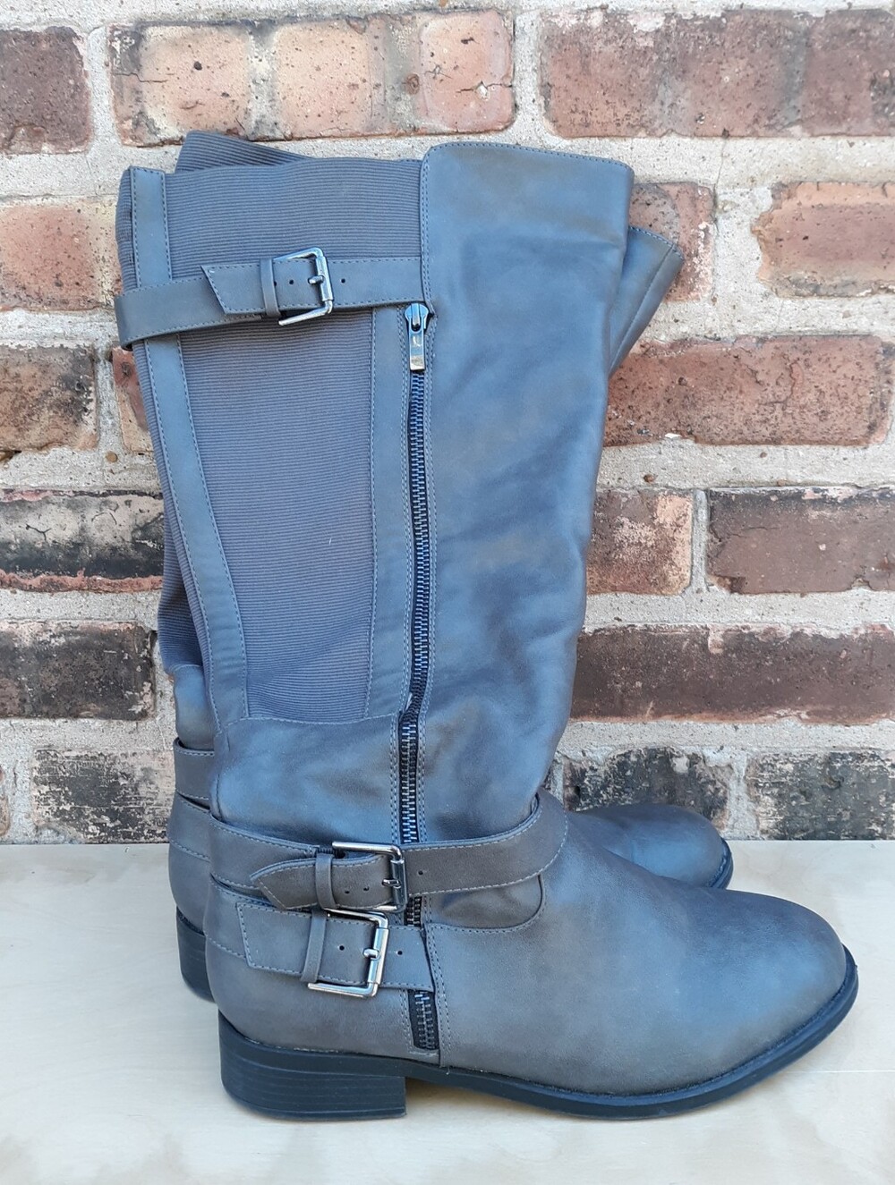 Torrid Gray Knee High Boots 10W Wide Calf Wide Width Boots